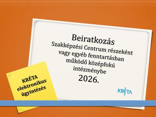Beiratkozás a 2026/2027-es tanévre