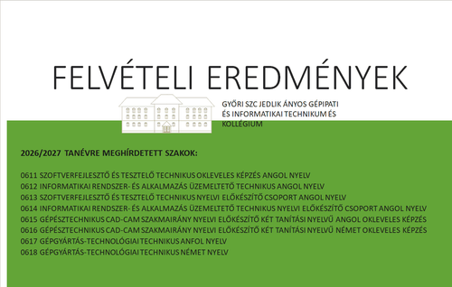 Felvételi eredmények