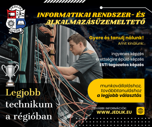 Informatikai rendszer- és alkalmazásüzemeltető szeretnél lenni?